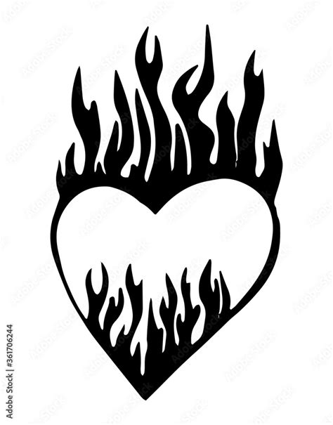 How To Draw A Flaming Heart