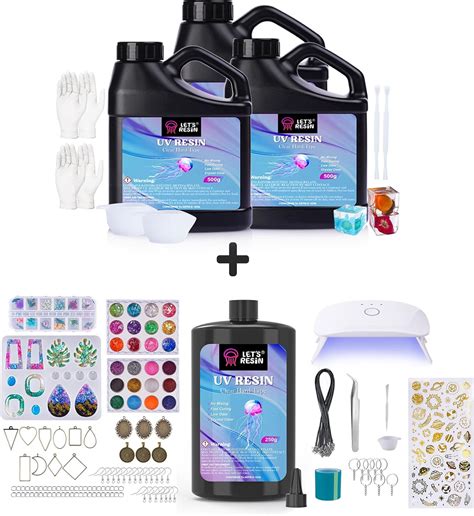 Amazon Bundle Set Of LET S RESIN UV Resin Kit With Light And