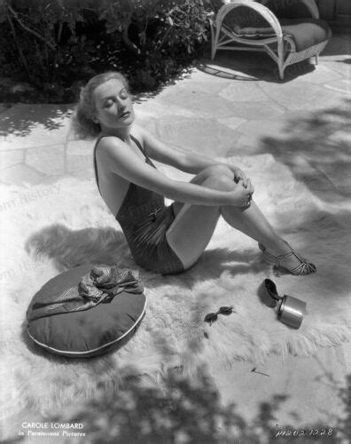 8x10 Print Carole Lombard Sexy Outdoor Bathing Suit Portrait At Her