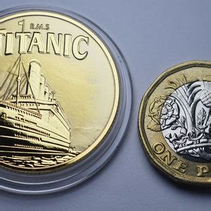 Pair Of Rms Titanic Silver Ct Gold Commemoratives In Etsy