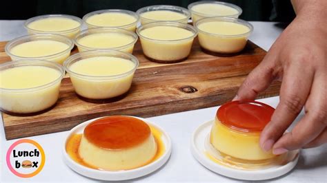 Without Oven 10 Minutes 3 Ingredient Egg Pudding Caramel Egg Pudding By Lunch Box Youtube