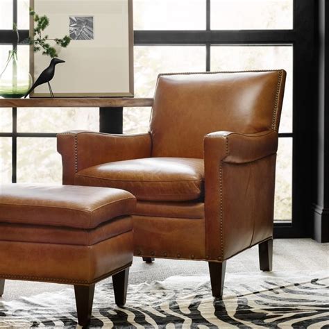 Hooker Furniture Jilian Leather Club Chair In Brown Homesquare