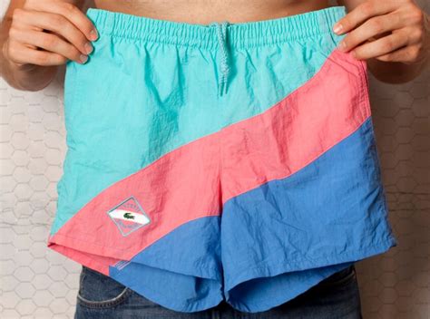 Awesome Lacoste Swimwear 80s Swim Trunks S By Greatwhitevintage