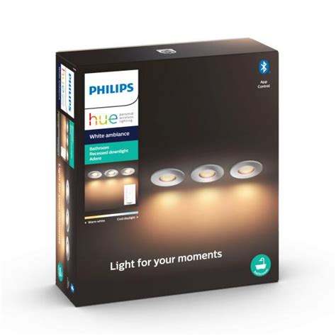 PHILIPS Hue Adore White Ambiance 3er Set LED Einbauleuchte Spot