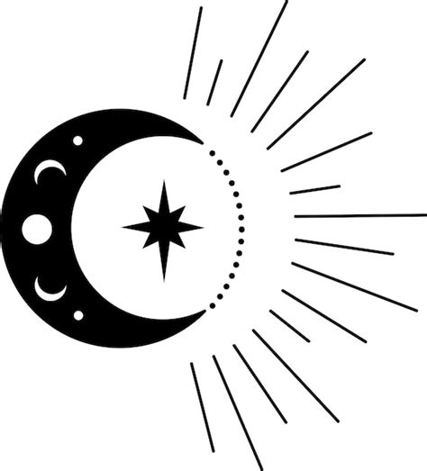 Ouro ilustração em vetor svg astrologia lua crescente estrelas e