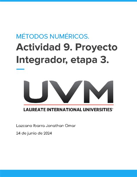 M Todos Num Ricos Actividad Proyecto Integrador Etapa