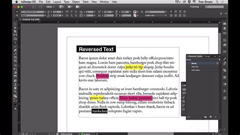 Highlighting Text At The Character Level Indesign Tip Of The Week