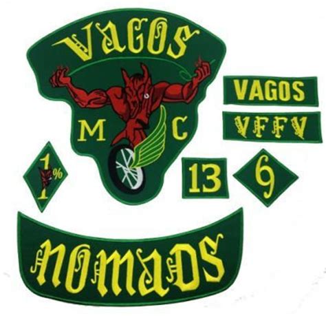 Vagos motorcycle club Embroidery Patches | Etsy