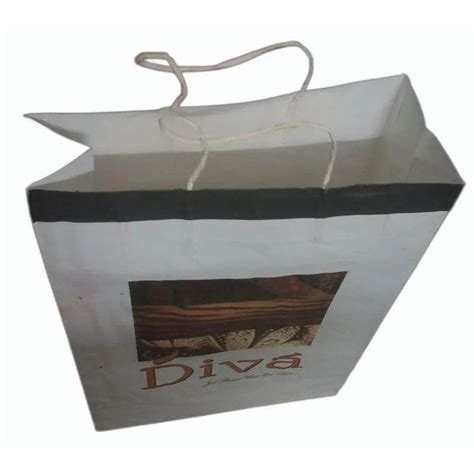 White Printed Kraft Paper Bags For Shopping Capacity Kg At Rs