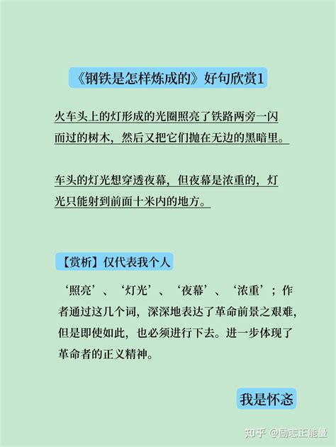 励志书籍《钢铁是怎样炼成的》好句欣赏1 知乎