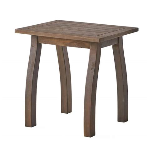 Zeus Ruta 19 25 In Gray Acacia Wood Modern Outdoor Patio Accent Side