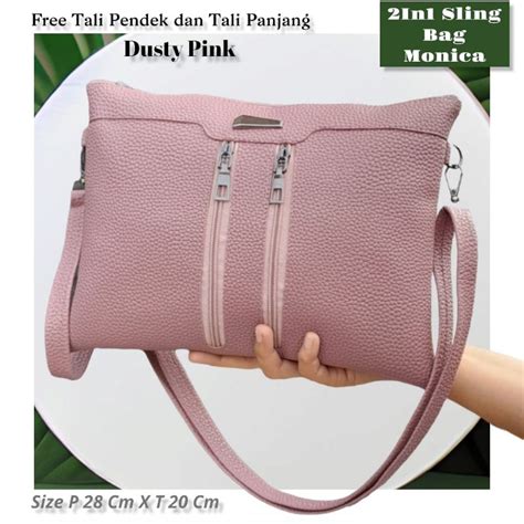 Jual 2in1 Sling Bag Monica 3 Ruang Serbaguna Shopee Indonesia