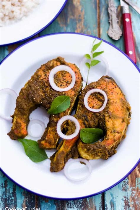 Indian Style Salmon Masala Fry - Cooking Curries