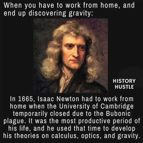 Isaac Newton Worked From Home During The Plague And Discovered