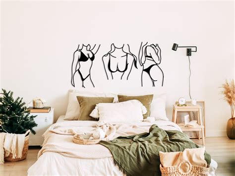Woman Body Metal Wall Art Set Of Naked Female Body Metal Etsy
