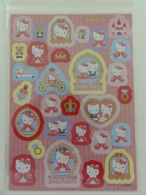 Sanrio Hello Kitty Princess Sticker Sheet 2012 Princess Sticker