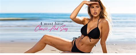 Amazon Relleciga Women S Tie Front Triangle Bikini Top Clothing Shoes Jewelry