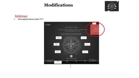 Modifications Esthétique Texte apparaît dans le slide ppt