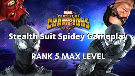 Rank 5 Stealth Suit Spiderman Gameplay Lol Rol Marvel Contest Of Champions Youtube