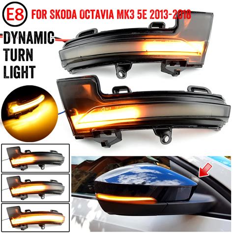 For Skoda Octavia Mk A E Dynamic Led Turn Signal Blinker Mirror