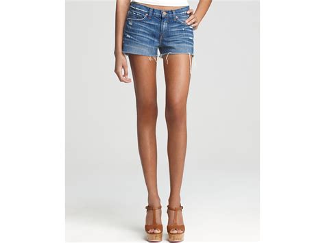 J Brand Low Rise Cutoff Denim Shorts In Blue Lyst