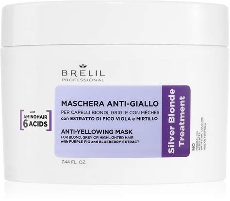 Brelil Professional Anti Yellowing Mask Maske Gegen Den Gelbstich F R Blonde Und Graue Haare