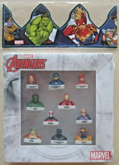 COFFRET DE 10 Fèves Couronne Marvel Avengers Sous Blister EUR 26 00