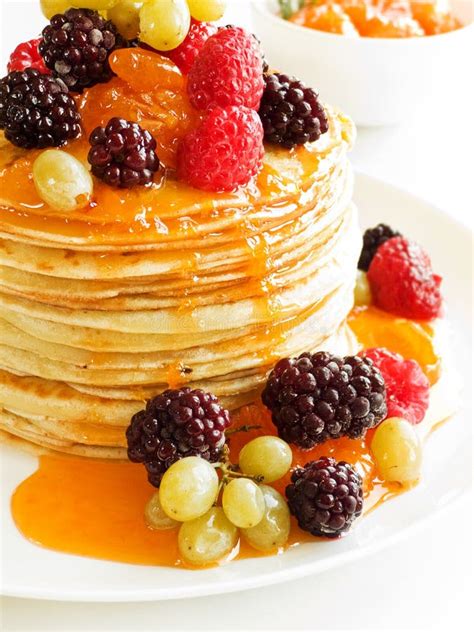 Pancakes With Jam And Berries Stock Photo Image Of Food Pancake