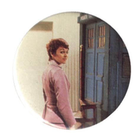 Doctor Who Vintage 1980s Button Tegan Jovanka Janet Fielding