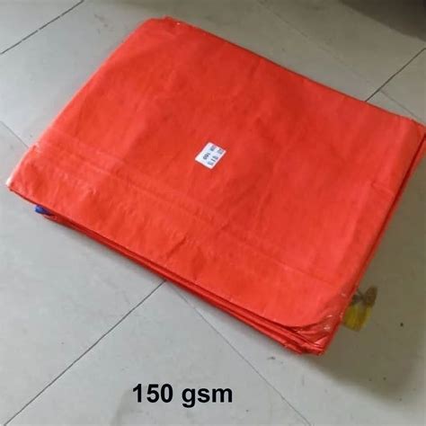 Pe Laminated Gsm Orange Hdpe Tarpaulin For Water Protection Size