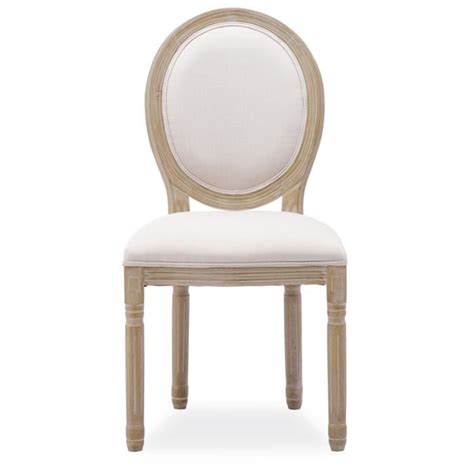 Lot De Chaises M Daillon Louis Xvi Tissu Beige Cdiscount Maison