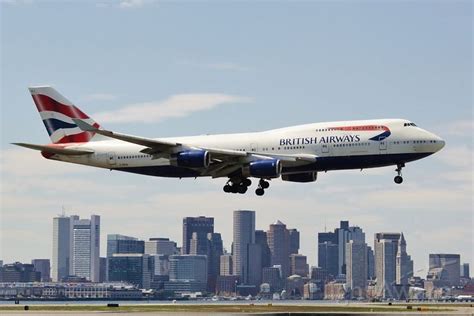 British Airways B744 (G-BNLE) Taking Off with City Background