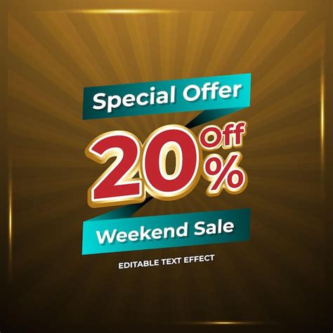 Premium Vector Sale Promotion Poster 20 Percent Off