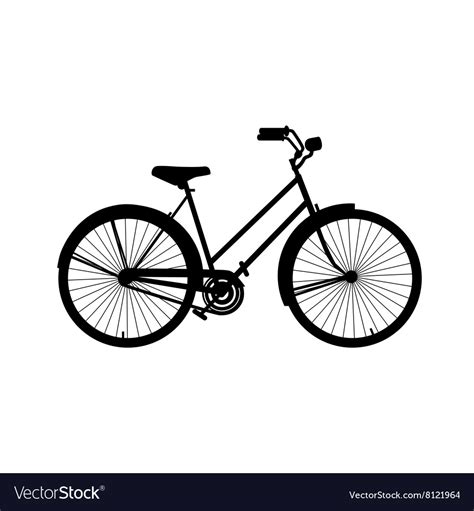 Silhouette of bicycle Royalty Free Vector Image