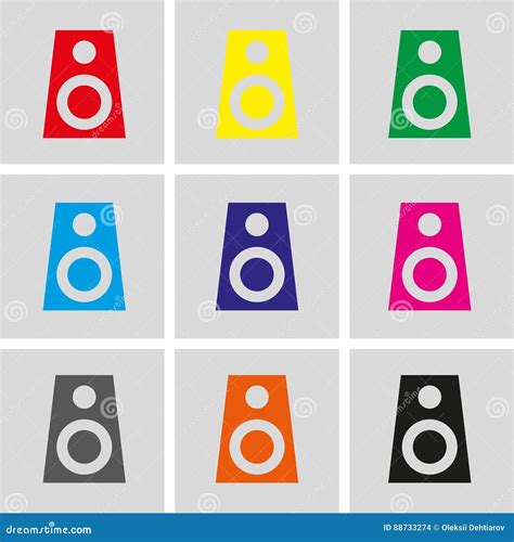 Audio Speakers Icon Stock Vector Illustration Flat Design Stock Vector