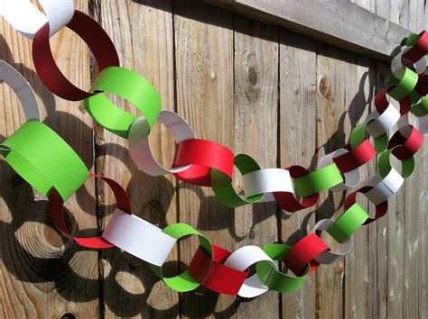 Christmas Paper Chain Christmas Garland Paper Chain Kit Etsy