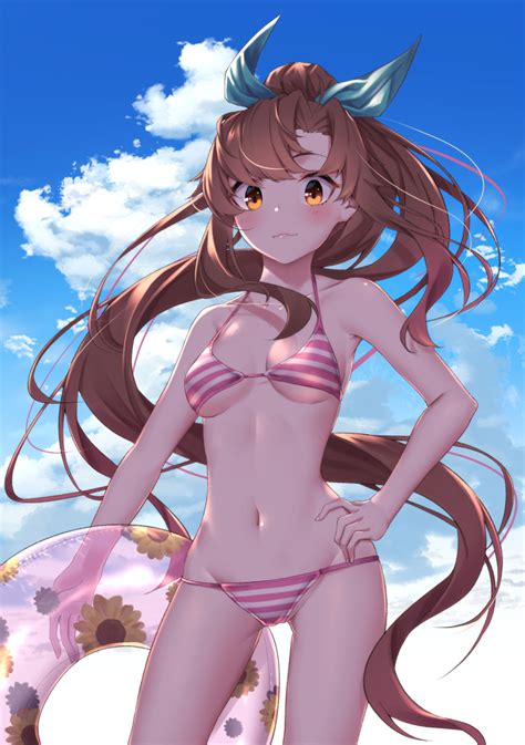 Sahara386 Natsuno Hiyori Sex And Dungeon Highres Tagme 1girl Bikini Blue Sky Cloud