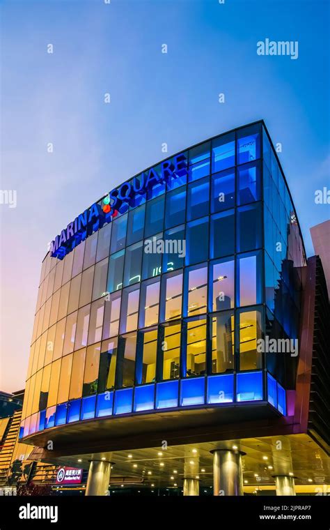 Marina Square shopping mall during sunset Stock Photo - Alamy