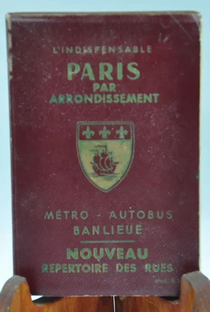 ANCIEN GUIDE PLAN de Paris par arrondissement avec métro collection