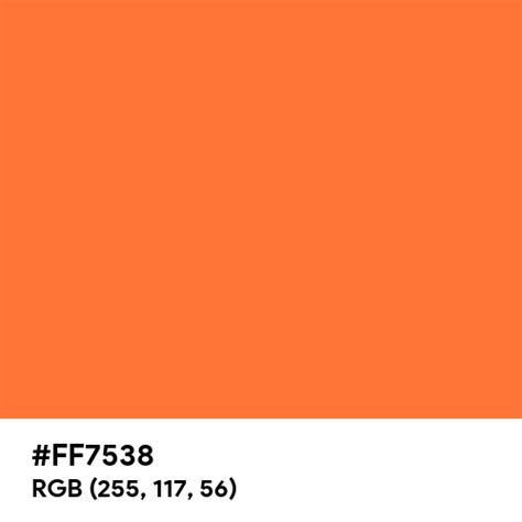 Orange (Crayola) color hex code is #FF7538