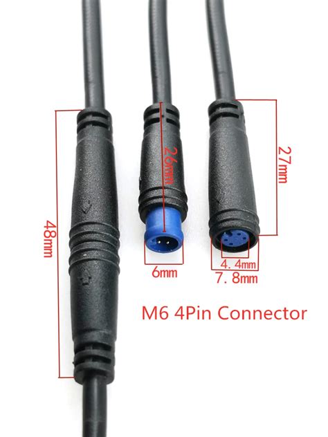 M6 4pin Waterproof Connector M6 4pin Circular Connector Waterproof Wire