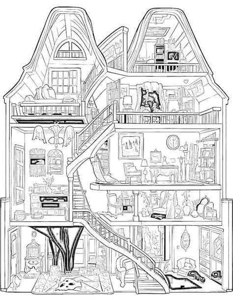 25 Creative Haunted House Coloring Pages Our Mindful Life