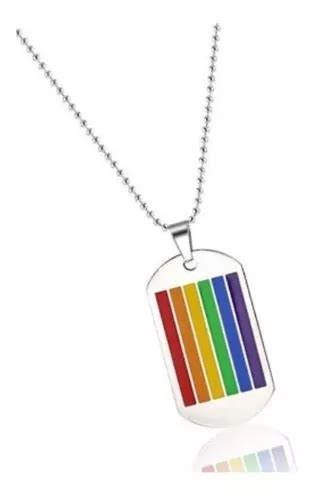 Collar Pride Arcoiris Gay Lgbt Placa Militar Orgullo Homosex Meses sin interés