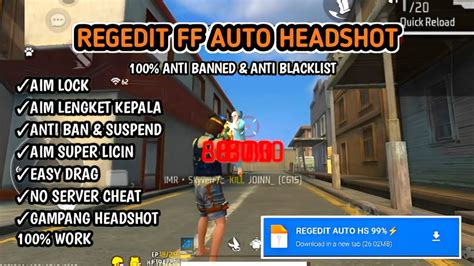 Regedit Ff Auto Headshot Work Ff Biasa Ff Max Terbaru No Pw