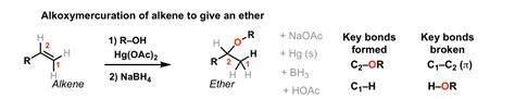 Oxymercuration Of Alkenes To Form Ethers Using Hg Oac Master