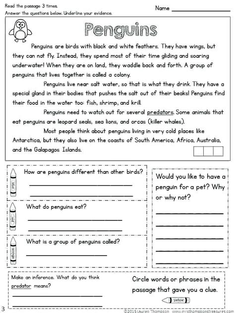 English Unseen Comprehension Worksheet