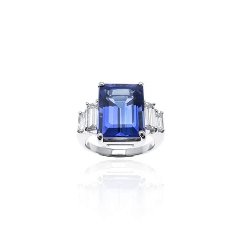 Sapphire Emerald Engagement Ring - Alexis Jewels