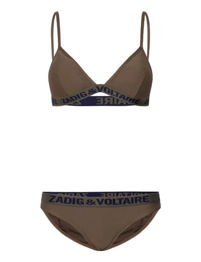 Zadig Voltaire Wording Triangle Bikini badetøj shop på Booztlet