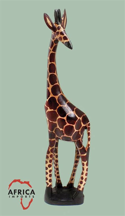 Hand Carved African Giraffe Statue Each Giraffe Is Hand Carved By