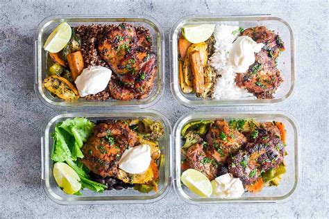 Chipotle Chicken Meal Prep Lunch Bowls 4 Ways